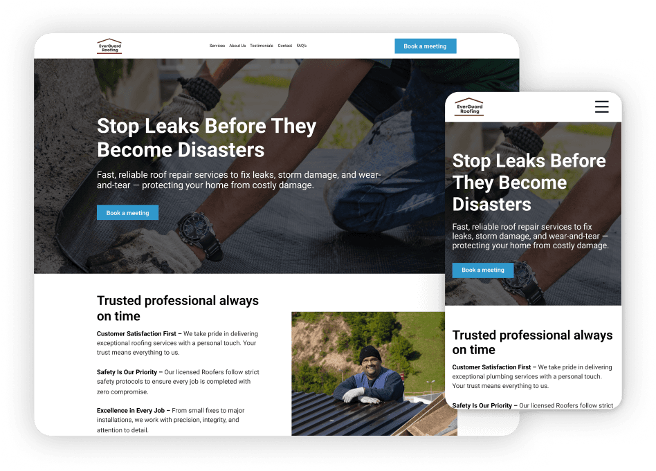 Instant website ready to go